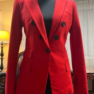 Express Scarlet Double-Breasted Blazer